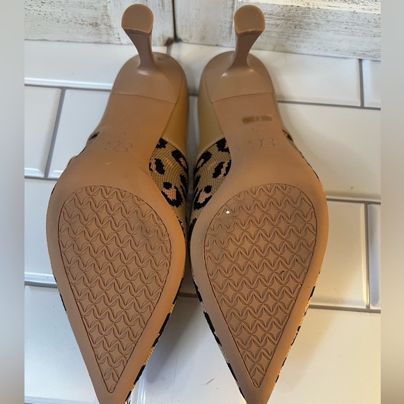 Cosy Island Chic Leopard Print mule Heels with Buckle - Picture 4 of 7